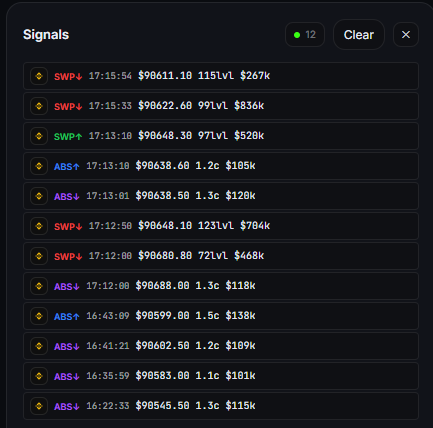 Signals screenshot